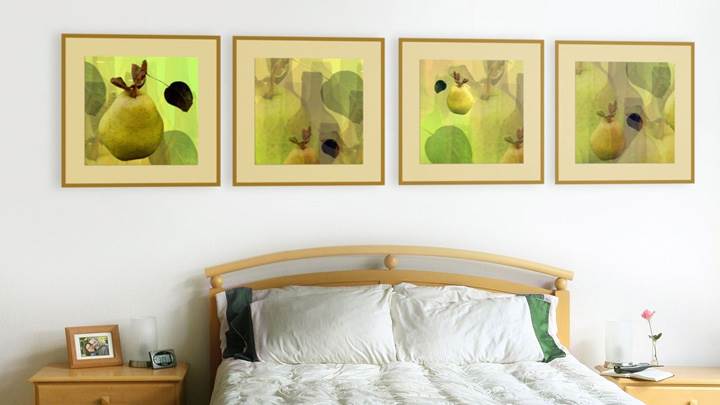 Wooden Bed And White Bedsheet In Couple Room